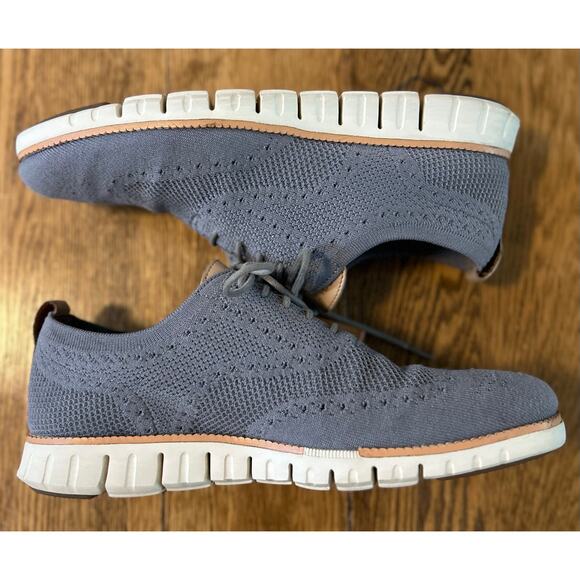 Cole Haan Zerogrand Wingtip Stitchlite Oxford Gray Shoes Men’s Sz 10.5 #C24944 - Picture 2 of 10